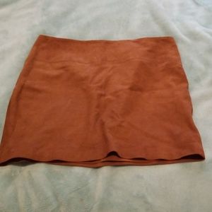 Alice + Olivia Goat Leather Mini Skirt